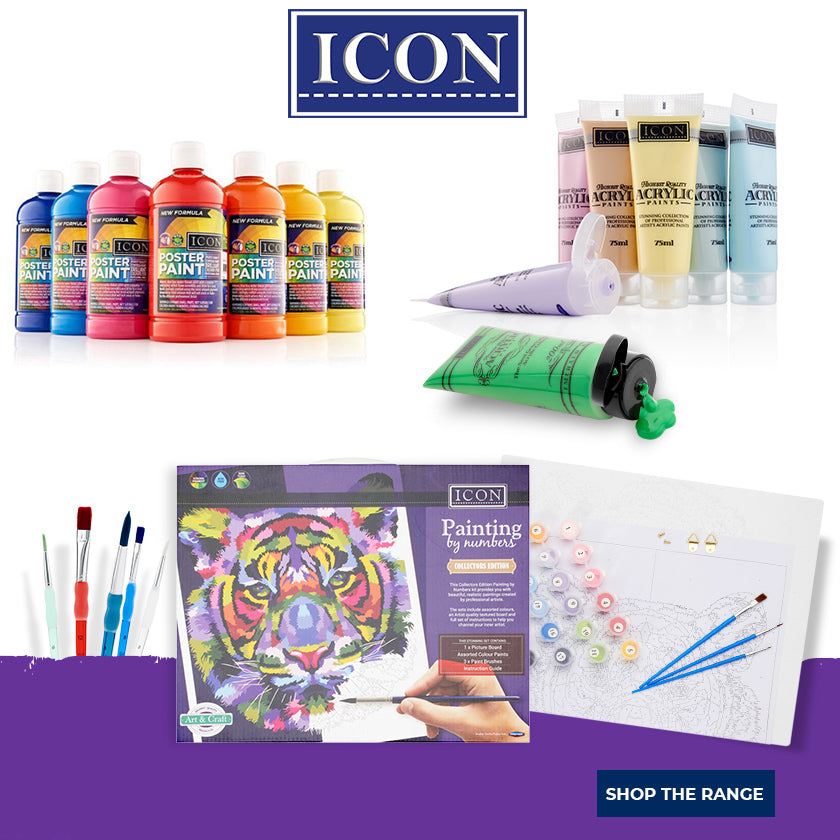 Icon paint poster paint brushes acrylic pastel paint paint by numbers