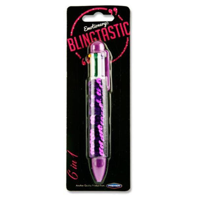 Emotionery 6 in 1 Blingtastic Sequin Ballpoint Pen - Mermaid-Ballpoint Pens-Emotionery|Stationery Superstore UK