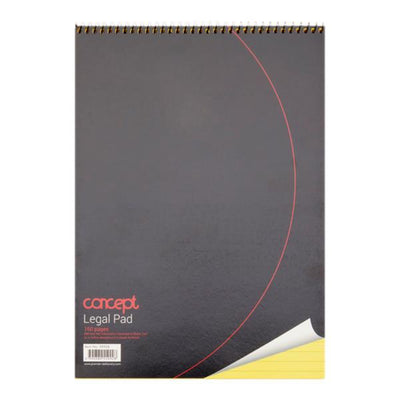 Concept A4 Spiral Visual Aid Memory Notebook - Canary - 160 Pages-Tinted Notebooks & Refills-Concept|Stationery Superstore UK
