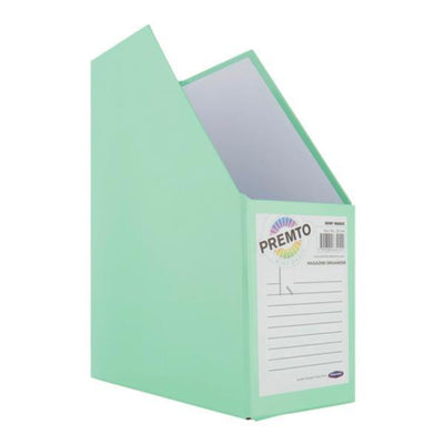 Premto Pastel Magazine Organiser - Made of Heavy Duty Cardboard - Mint Magic Green-Magazine Organiser-Premto|Stationery Superstore UK