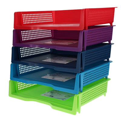 Premto Multipack | Paper Tray - Pack of 5-File Boxes ,File Boxes & Storage-Premto|Stationery Superstore UK