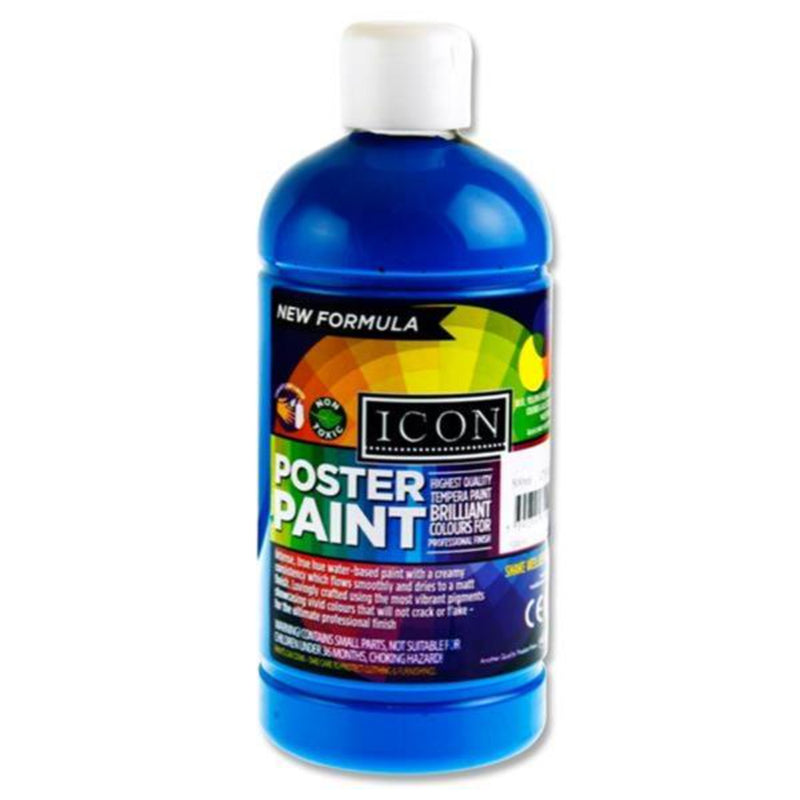 Icon Poster Paint - 500ml - Cyan-Craft Paints-Icon|Stationery Superstore UK