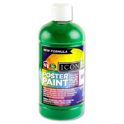 Icon Poster Paint - 500ml - Emerald Green-Craft Paints-Icon|Stationery Superstore UK