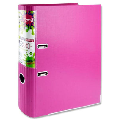 Premier Office A4 Curved Spine Lever Arch File - Pink-Lever Arch Files-Premier Office|Stationery Superstore UK