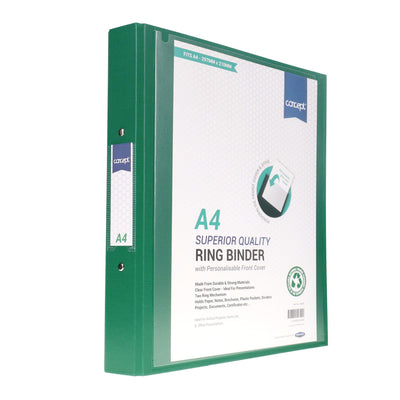 Concept A4 Presentation Ring Binder - Green-Ring Binders-Concept|Stationery Superstore UK