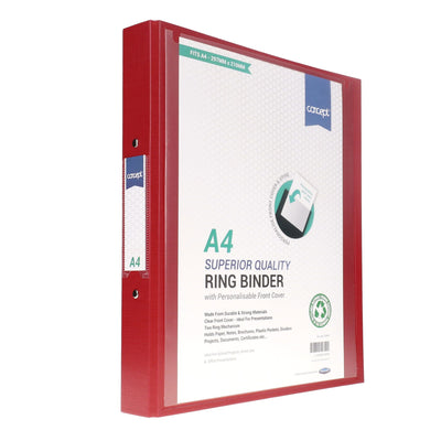 Concept A4 Presentation Ring Binder - Red-Ring Binders-Concept|Stationery Superstore UK