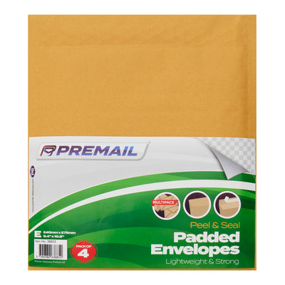 Size E Padded Envelopes - Pack of 4-Envelopes-Premail|Stationery Superstore UK