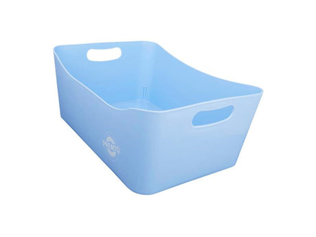 Premto Pastel Large Storage Basket - 340x225x140mm - Cornflower Blue-Storage Boxes & Baskets-Premto|Stationery Superstore UK