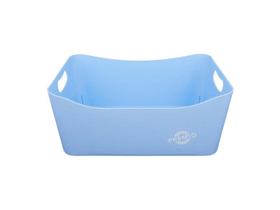 Premto Pastel Large Storage Basket - 340x225x140mm - Cornflower Blue-Storage Boxes & Baskets-Premto|Stationery Superstore UK