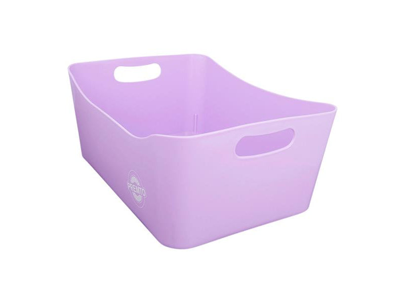 Premto Pastel Large Storage Basket - 340x225x140mm - Wild Orchid Purple-Storage Boxes & Baskets-Premto|Stationery Superstore UK