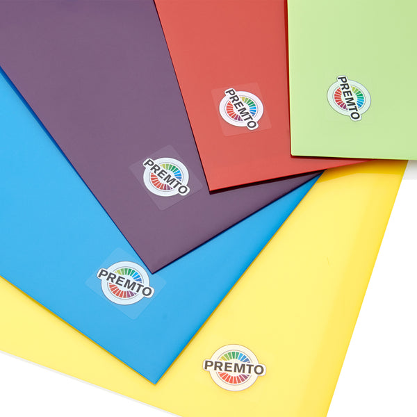 Premto A4 Button Storage Wallet - Bright Colours - Stationery superstore uk