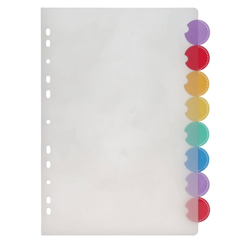 Premier Office A4 Designer Subject Dividers - Round Tab Design - 8 Tabs-Page Dividers & Indexes-Premier Office|Stationery Superstore UK