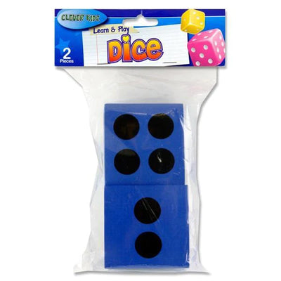 Clever Kidz Learn & Play Giant Dice - Blue - Pack of 2-Educational Games-Clever Kidz|Stationery Superstore UK
