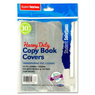 Student Solutions Heavy Duty Copy Book Covers - Pack of 10-Book Covering-Student Solutions|Stationery Superstore UK