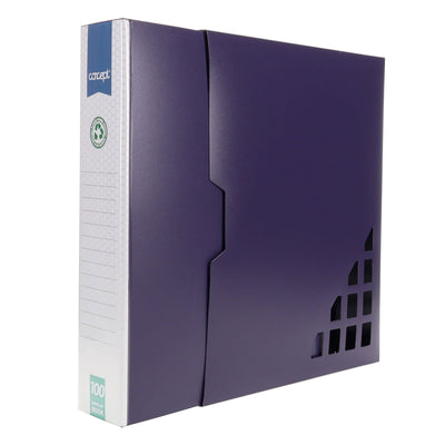 Concept A4 Display Book - Purple - 100 Pockets-Display Books-Concept|Stationery Superstore UK
