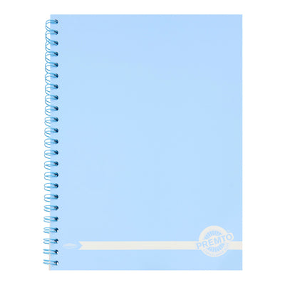 Premto Pastel A4 Wiro Notebook - 200 Pages - Cornflower Blue-A4 Notebooks-Premto|Stationery Superstore UK