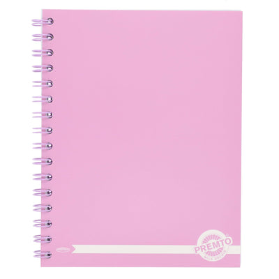 Premto Pastel A5 Wiro Notebook - 200 Pages - Wild Orchid-A5 Notebooks-Premto|Stationery Superstore UK