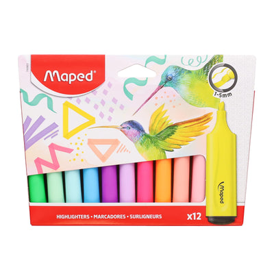 Maped Highlighters - Pack of 12-Highlighters-Maped|Stationery Superstore UK