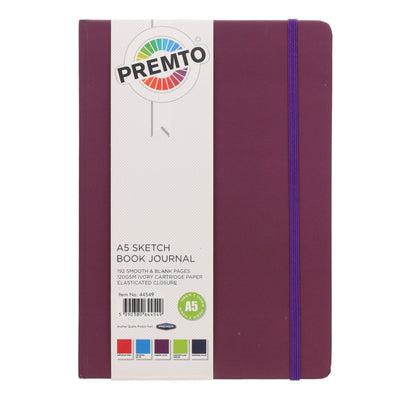 Premto A5 Journal & Sketch Book - 192 Pages - Grape Juice-Sketchbooks-Premto|Stationery Superstore UK