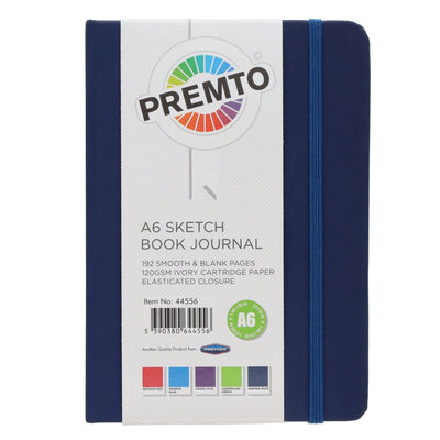 Premto A6 Journal & Sketch Book - 192 Pages - Admiral Blue-Sketchbooks-Premto|Stationery Superstore UK