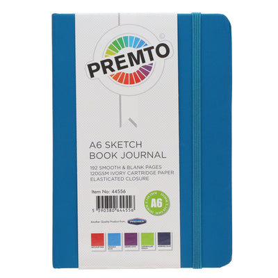 Premto A6 Journal & Sketch Book - 192 Pages - Printer Blue-Sketchbooks-Premto|Stationery Superstore UK