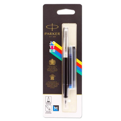 Parker Jotter Refillable Fountain Pen - Black-Fountain & Handwriting Pens-Parker|Stationery Superstore UK