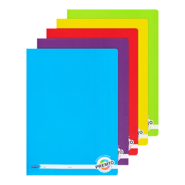 Premto A4 Durable Cover Manuscript Book Bright Colours - stationery superstore uk