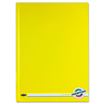 Premto A4 Hardcover Notebook - 160 Pages - Sunshine Yellow-A4 Notebooks-Premto|Stationery Superstore UK
