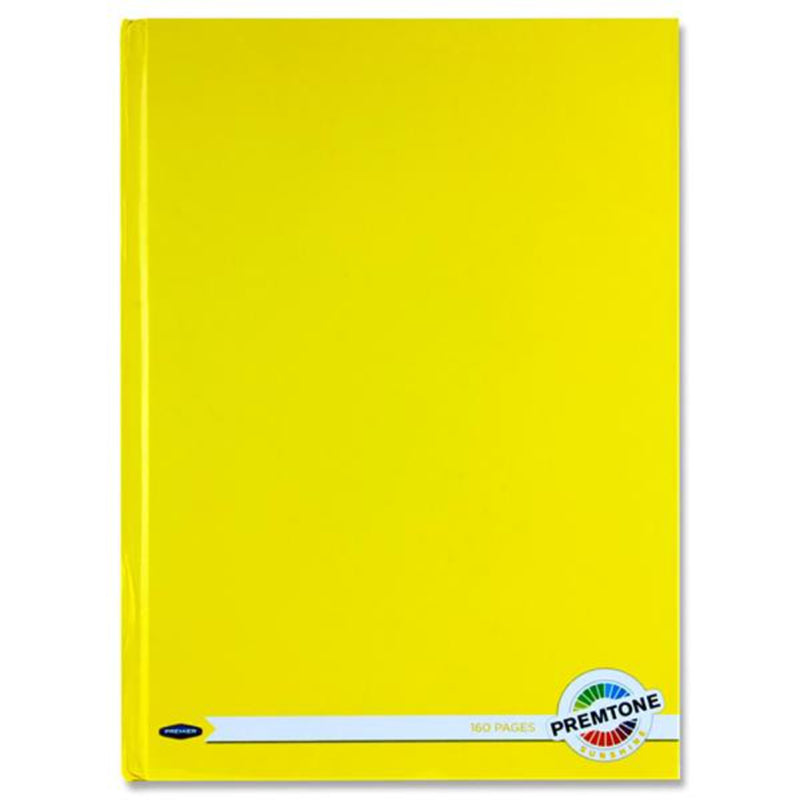 Premto A4 Hardcover Notebook - 160 Pages - Sunshine Yellow-A4 Notebooks-Premto|Stationery Superstore UK