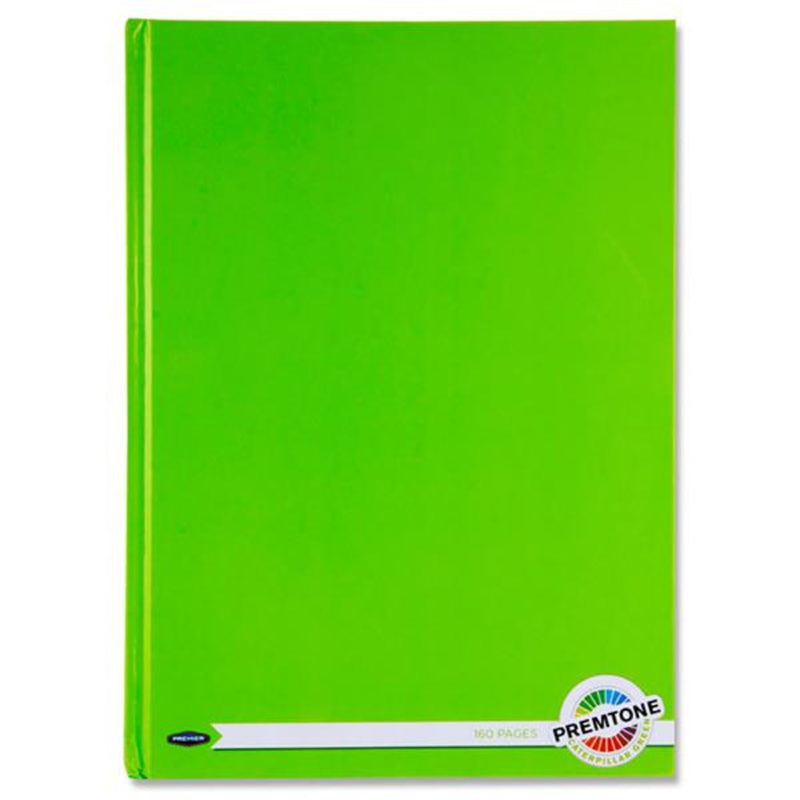 Premto A4 Hardcover Notebook - 160 Pages - Caterpillar Green-A4 Notebooks-Premto|Stationery Superstore UK
