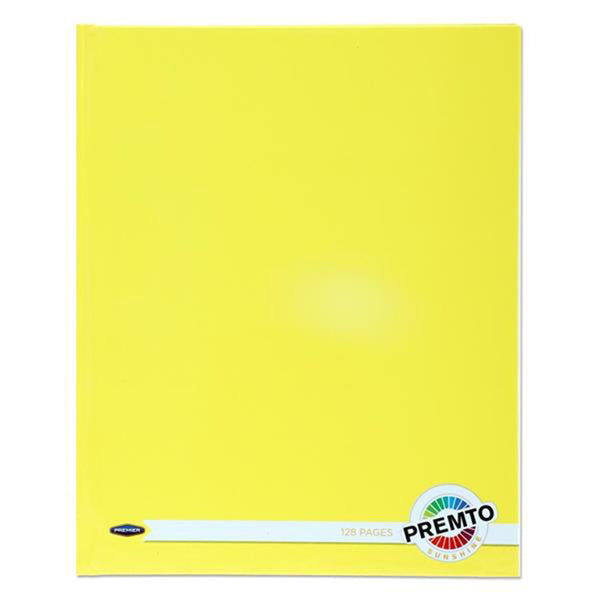 Premto 9x7 Hardcover Notebook - 128 Pages - Sunshine Yellow - stationery superstore uk