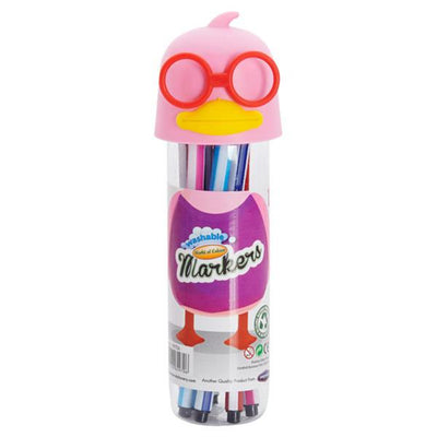 World of Colour Washable Felt Tip Markers - Smart Duck Pink - Tub of 12-Felt Tip Pens-World of Colour|Stationery Superstore UK
