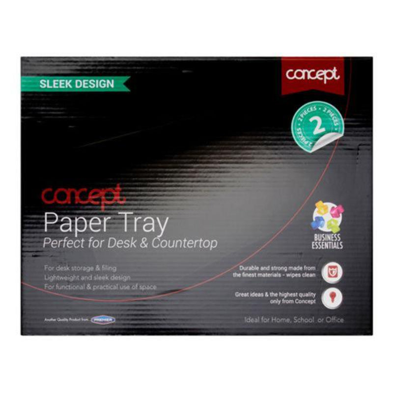 Concept Paper Trays - Set of 2-File Boxes & Storage-Concept|Stationery Superstore UK