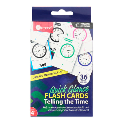 Ormond Quick Glance Flash Cards - Telling the Time - 36 Cards-Educational Games-Ormond|Stationery Superstore UK