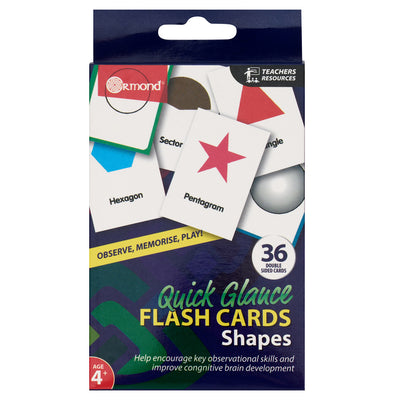 Ormond Quick Glance Flash Cards - Shapes - Pack of 36-Educational Games-Ormond|Stationery Superstore UK