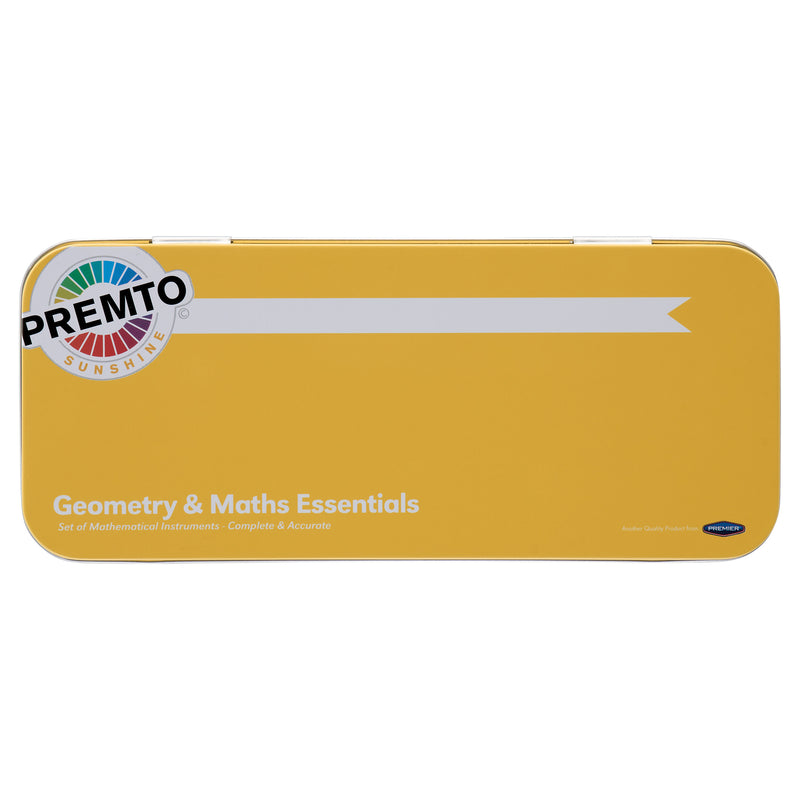 Premto Maths Set - Sunshine Yellow - 9 Pieces-Math Sets-Premto|Stationery Superstore UK