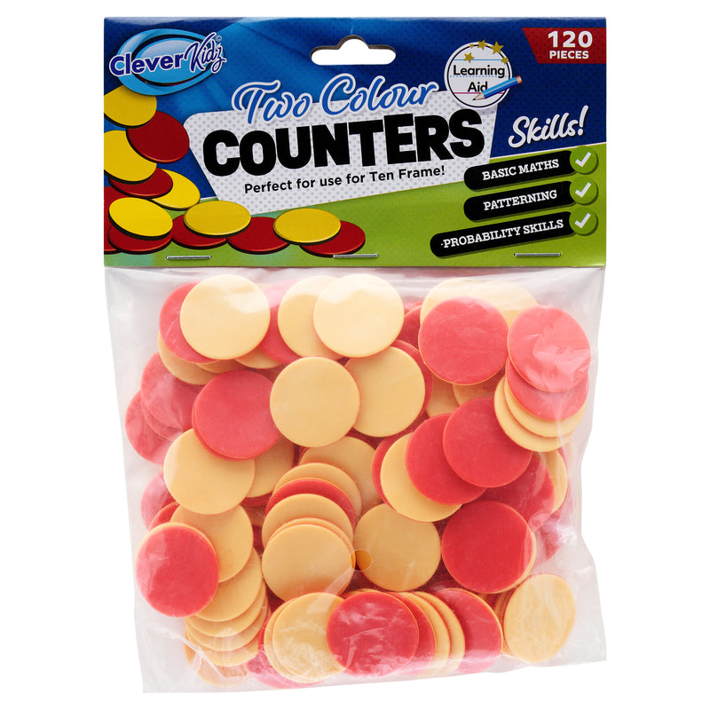 Clever Kidz Two Colour Counters Pack of 120-Educational Games-Clever Kidz|Stationery Superstore UK