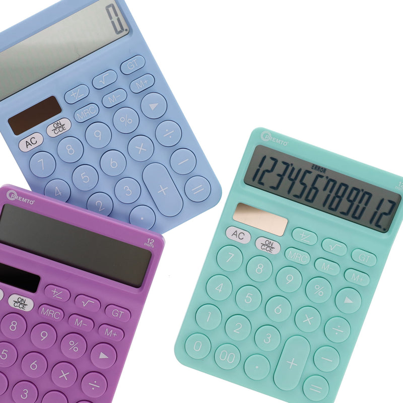 Premto Desktop Calculator Maths Essentials - Cornflower Blue-Calculators-Premto|Stationery Superstore UK