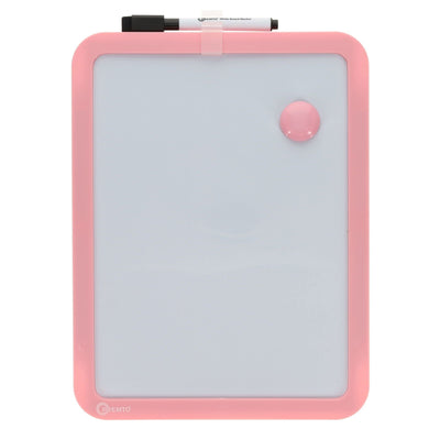 Premto Magnetic White Board With Dry Wipe Marker - Pink Sherbet - 285x215mm-Whiteboards-Premto|Stationery Superstore UK
