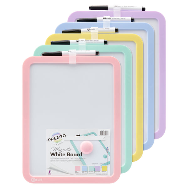 Premto Pastel Magnetic Whiteboard group photo - Stationery Superstore UK