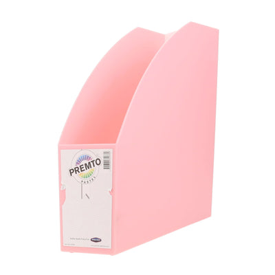 Premto Pastel Magazine Organiser Solid - Pink Sherbet-Magazine Organiser-Premto|Stationery Superstore UK