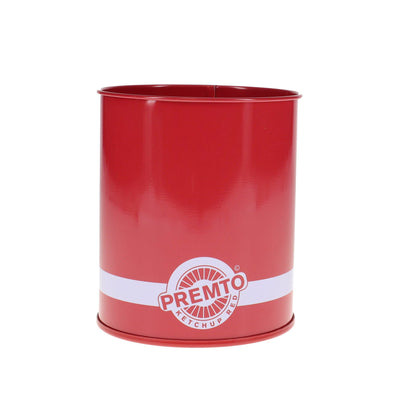 Premto Tin Pencil Pot - Ketchup Red-Desk Tidy-Premto|Stationery Superstore UK