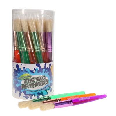 World of Colour The Big Grippers Paint Brush - Round Head - Tub of 30-Paint Brushes-World of Colour|Stationery Superstore UK