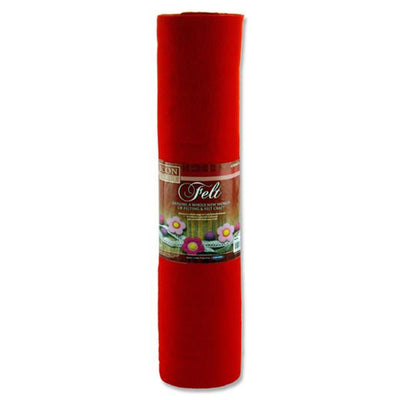 Icon Felt Roll - 5m x 45cm - Red-Felt-Icon|Stationery Superstore UK