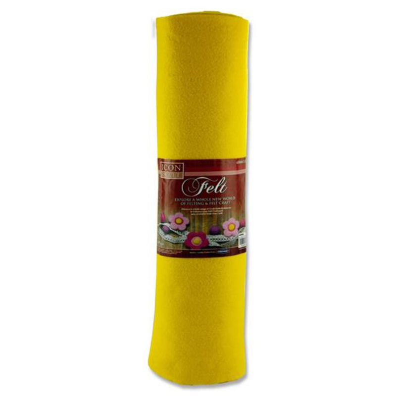 Icon Felt Roll - 5m x 45cm - Yellow-Felt-Icon|Stationery Superstore UK