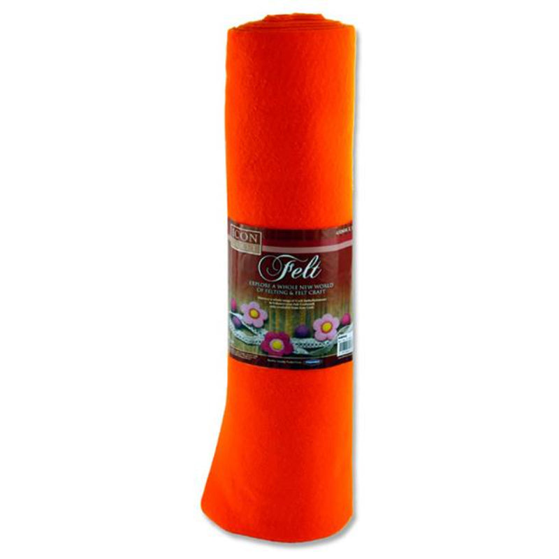 Icon Felt Roll - 5m x 45cm - Orange-Felt-Icon|Stationery Superstore UK