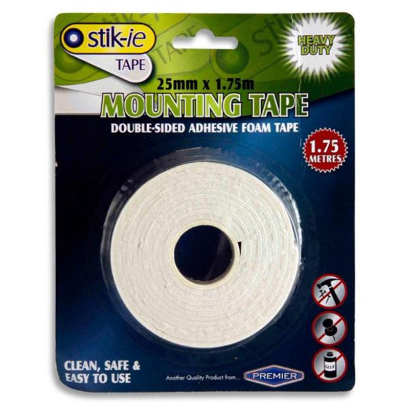 Stik-ie Doubled Sided Mounting Tape 1.75m x 25mm