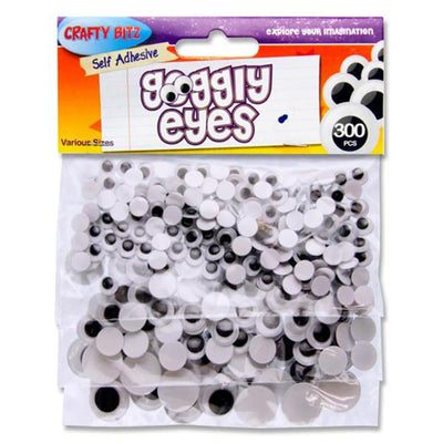 Crafty Bitz Googly Eyes - Pack of 300-Goggly Eyes-Crafty Bitz|Stationery Superstore UK