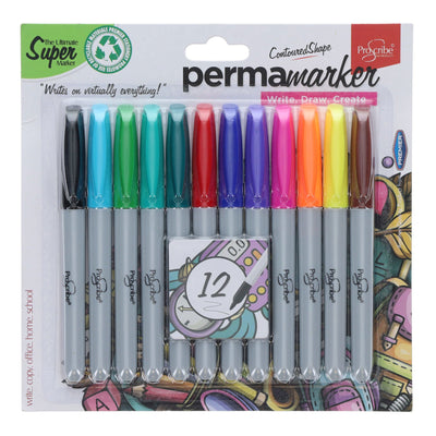 Pro:Scribe Permanent Markers - Pack of 12-Markers-Pro:Scribe|Stationery Superstore UK
