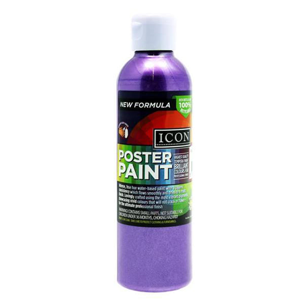Icon Pearlescent purple paint bottle - stationery superstore uk